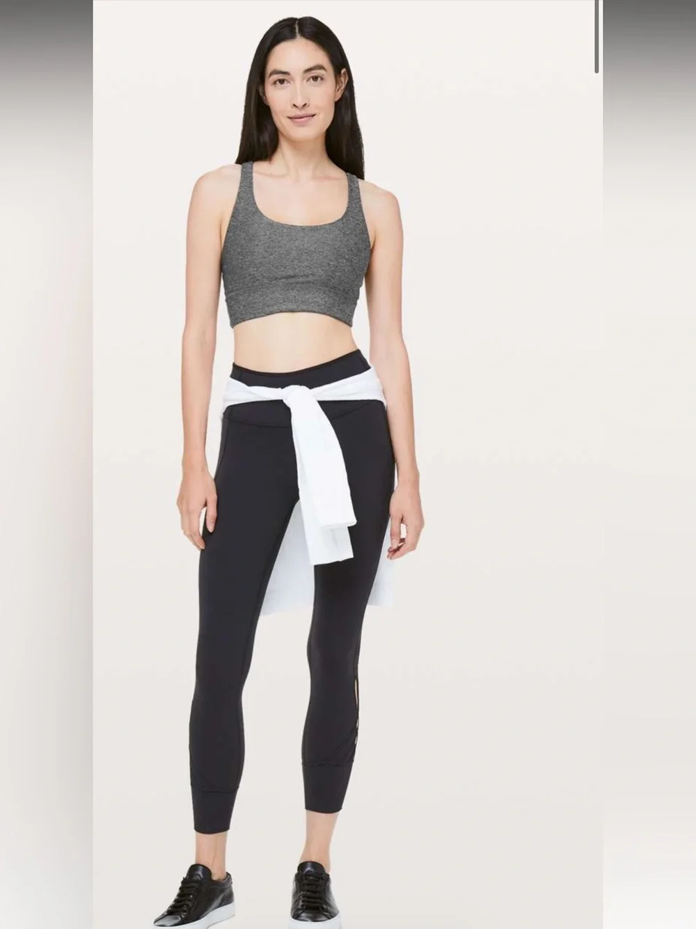 Lululemon Women’s Energy Bra *Long Line Heathered Black Size 2 NWOT
